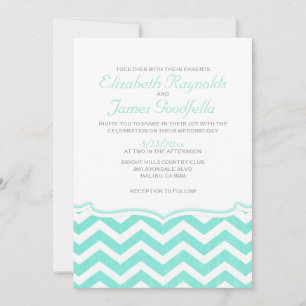 Convites Elegante para Casamento Chevron Zigzag