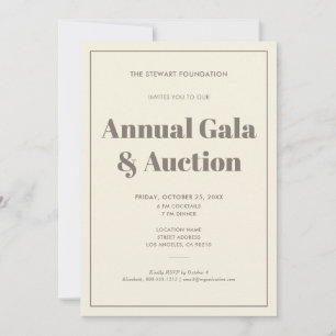 Convites Elegante Pastel Ivory - evento de negócios minimal