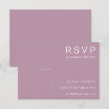 Elegante Pastel Minimalista Roxo Moderno Casamento