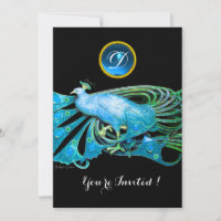 ELEGANTE PAVÃO EM AZUL PRETO TEAL FESTA DE CASAMEN