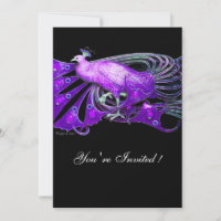 ELEGANTE PAVÃO EM ROXO, FESTA DE CASAMENTO PRETA