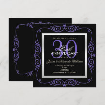 Elegante Pérola Enquadrada 30º Aniversário de Casa