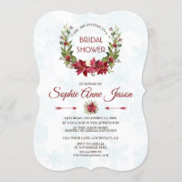 Elegante Poinsettia Winter Wreath Chá de panela