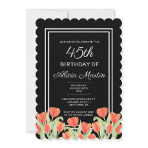 Elegante Primavera Red Tulip Flora Black 45º Anive