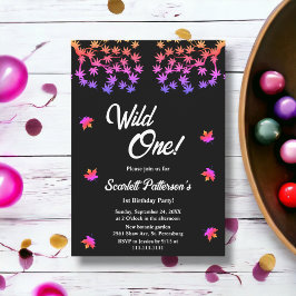 Convites Elegante primeiro aniversario Brilhante Preto E Br