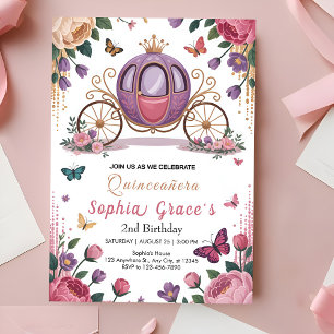 Convites Elegante Princesa Floral