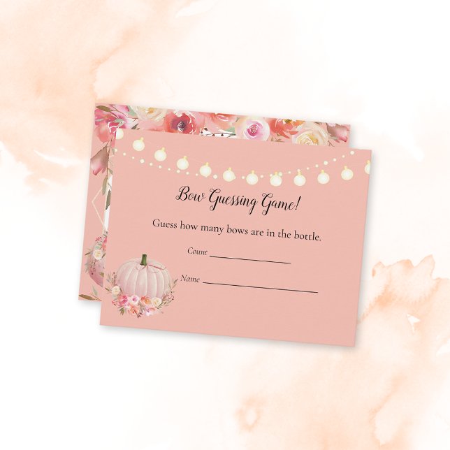 Convites Elegante Pumpkin adivinhando Jogo de Chá de fralda (Criador carregado)