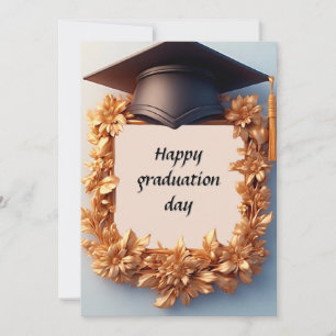 Convites Elegante Quadro de Formatura com Mortarboard