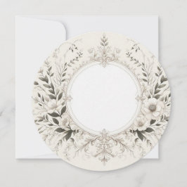 Convites Elegante Quadro Redondo