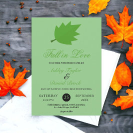 Convites Elegante queda no amor deixa Casamento outono