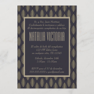 Convites Elegante Quinceanera Invitaciones