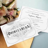 Elegante Quinceañera South Western Black and White