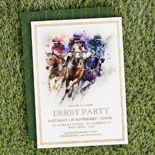 Convites Elegante Race Horse Derby Partido Equestre