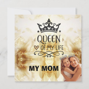 Convites Elegante Rainha da minha Vida - minha mãe 