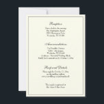 Convites Elegante Recepção de casamento Clássica de Marfim<br><div class="desc">Personalize nossa elegante e clássica recepção de casamento de marfim,  RSVP e placa de gabinete de detalhes. Todo texto e fontes podem ser modificados. Coordenar convites,  salvar a data,  favores de casamento,  etc.,  também estão na nossa suíte de casamento no Chá do Rosa Shoppe.</div>