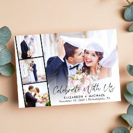 Convites Elegante Recepção de Casamento com Foto
