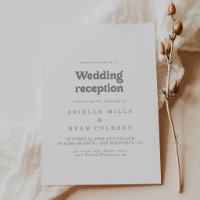 Elegante Recepção de Casamento Minimal Formal