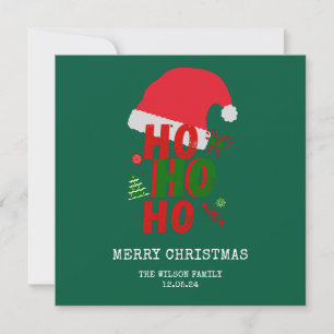 Convites Elegante Red Green White Feliz Natal