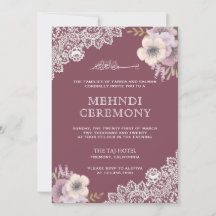 Elegante Renda Floral Rosa Islâmica Muçulmana Mehn