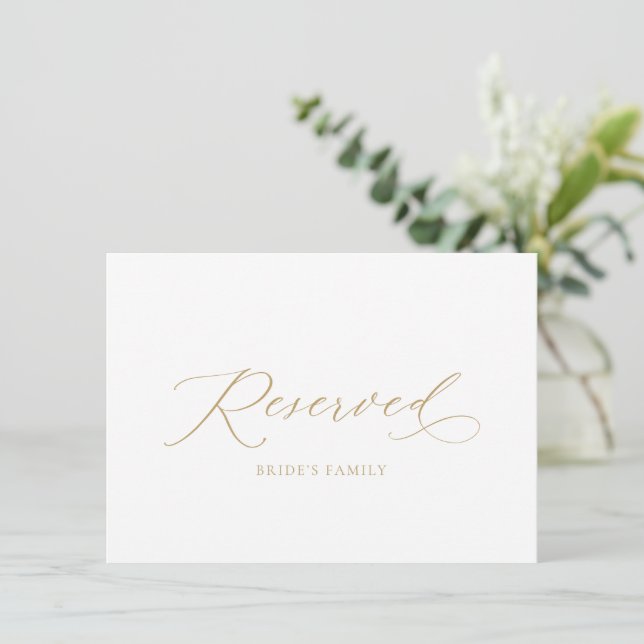 Convites Elegante Reservado Sinal de Casamento (Em pé/Frente)