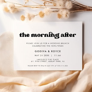 Convites Elegante Retro Brunch da Manhã após o Casamento