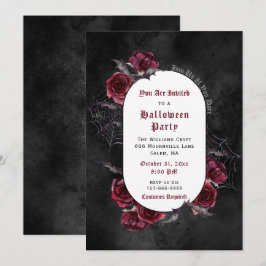 Convites Elegante Rosa Bats Halloween