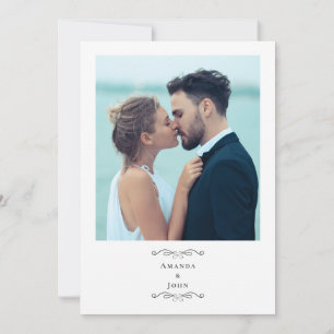 Convites Elegante Roteiro Foto Personalizada Casamento Clás