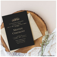Elegante Roteiro Henna Preta Muçulmana Cerimônia M