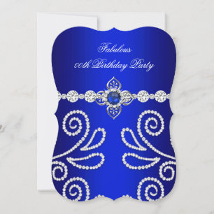 Convites Elegante Royal Diamond Pearl Festa de aniversário 