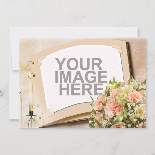 Convites Elegante RSVP de Velas Personalizado (Frente)