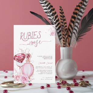 Convites Elegante Ruby e Rosa Chá de panela