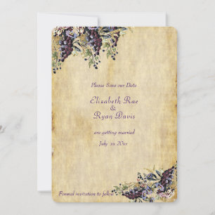 Convites Elegante, Russo do País, Casamento Vineyard