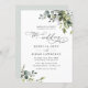 Convites Elegante Russo Eucalyptus Deixa Casamento Verde (Frente/Verso)