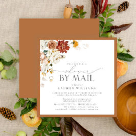 Convites Elegante Rust Orange Watercolor Chá de panela Mail