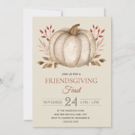 Convites Elegante Rustic Pumpkin Amizade Janto de Banquete