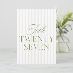 Convites Elegante Sage Green & Beige Wedding 27 Table Numbe