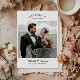 Convites Elegante Salve a Data Foto Código QR Casamento