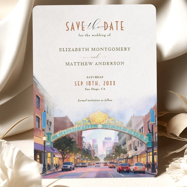 Convites Elegante San Diego, California Save-the-Date (Criador carregado)