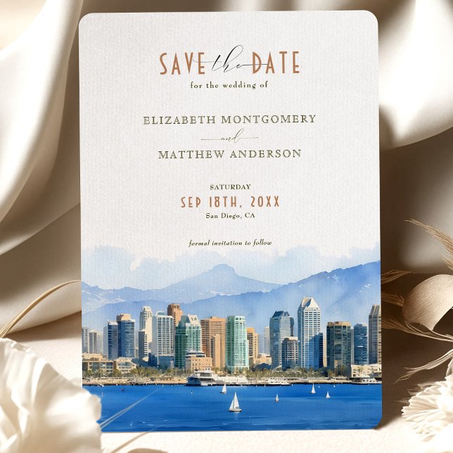 Convites Elegante San Diego, California Save-the-Date (Criador carregado)