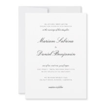 Elegante Script de Caligrafia Preto e Branco Casam