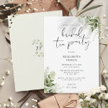 Convites Elegante Script Greenery Monograma Bridal Tea Part<br><div class="desc">Este elegante verde botânico deixa convite de festas de chá de noiva pode ser personalizado com suas informações em tipografia quic com suas iniciais de monograma no verso. Projetado por Thisnotme©</div>