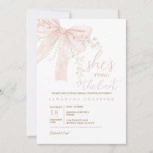 Convites Elegante She’s Tying the Knot Aquarela