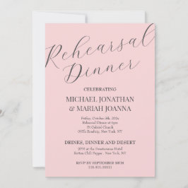 Convites Elegante Simples Na Noite Antes Do Janto De Ensaio