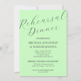 Convites Elegante Simples Na Noite Antes Do Janto De Ensaio