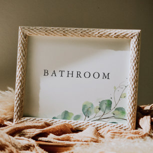 Convites Elegante - Sinal de Banheiro de Casamento Verde