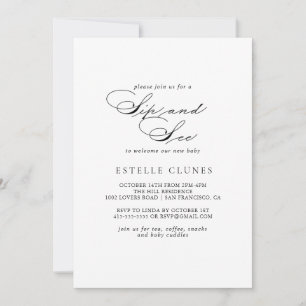Convites Elegante Sip and Modern Calliographic