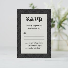 Convites Elegante Skeletons Wedding RSVP