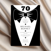 Elegante Smoking Preto Aniversário de 70 anos