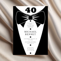 Elegante Smoking Preto para Aniversário de 40 anos