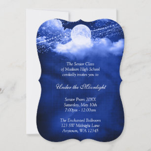Convites Elegante sob o Baile de formatura de Luar Dança Fo